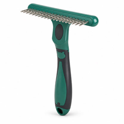 Flexible-Pin Pet Grooming Rake, 2 Sizes and 2 Colors, By GAVPEPY image 8 - DPbrush20-Green-LARGE.jpg
