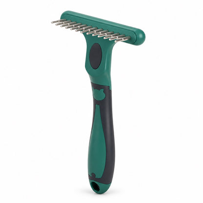 Flexible-Pin Pet Grooming Rake, 2 Sizes and 2 Colors, By GAVPEPY image 9 - DPbrush20-Green-SMALL.jpg