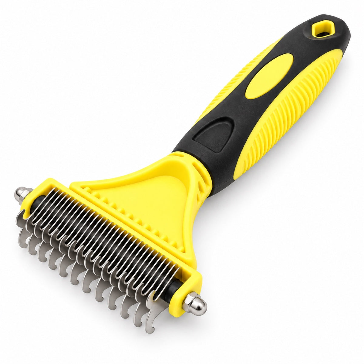 23+12 Tooth Pet Dematting Rake, 2 Colors, By GAVPEPY image 9 - DPbrush21-Yellow.jpg