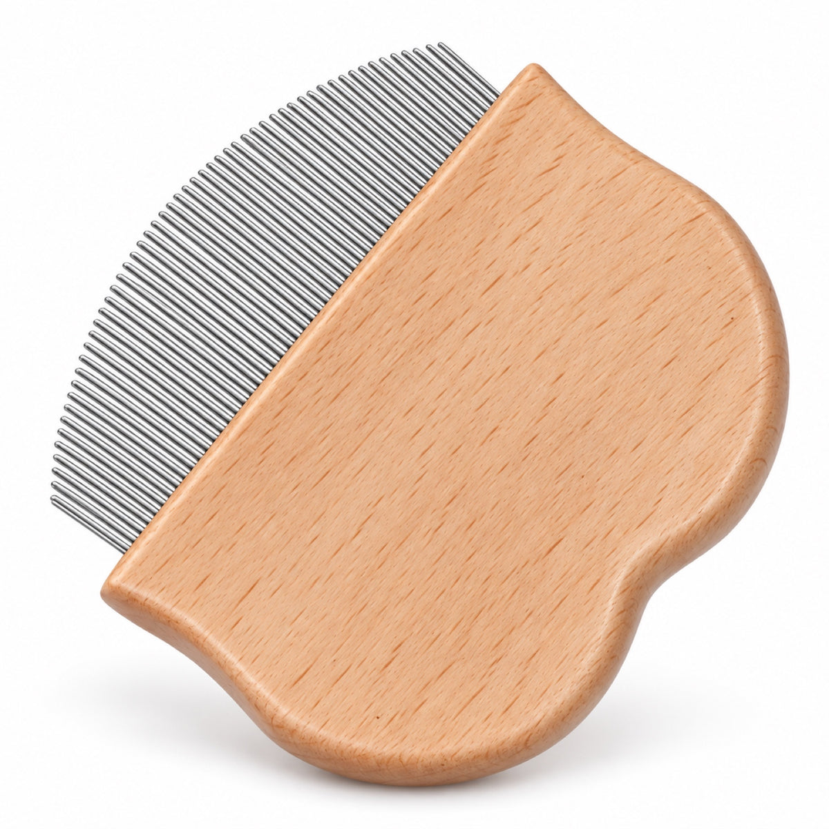 60-Tooth Wooden Pet Flea Comb, 2 Designs and 3 Finishes, By GAVPEPY image 8 - DPbrush22-Variant1.jpg