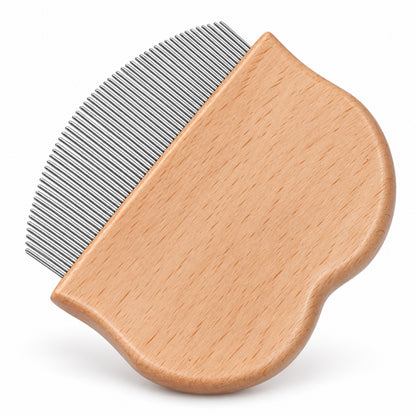 60-Tooth Wooden Pet Flea Comb, 2 Designs and 3 Finishes, By GAVPEPY image 8 - DPbrush22-Variant1.jpg