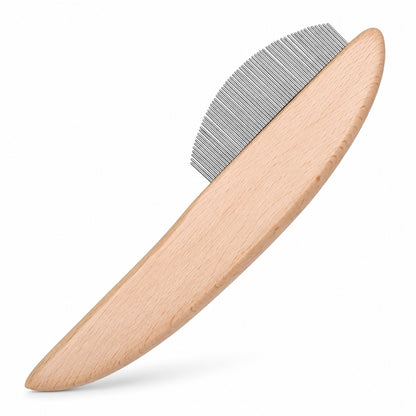 60-Tooth Wooden Pet Flea Comb, 2 Designs and 3 Finishes, By GAVPEPY image 10 - DPbrush22-Variant4.jpg
