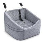 GAVPEPY Plush Fabric Pet Car Seat and Travel Bed for Vehicle Interior Protection and Organized Pet Travel, 3 Color Options, for Cars, SUVs, Rear Seats, Doors and Cargo Areas, Portable Design Supports Travel Routines