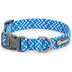 GAVPEPY Nylon Reflective Patterned Dog Collar, Sizes XS, S, M, L, 6 color or pattern options, for neighborhood walks, park visits and daily dog wear; an adjustable neckwear option for supervised walks and everyday outings