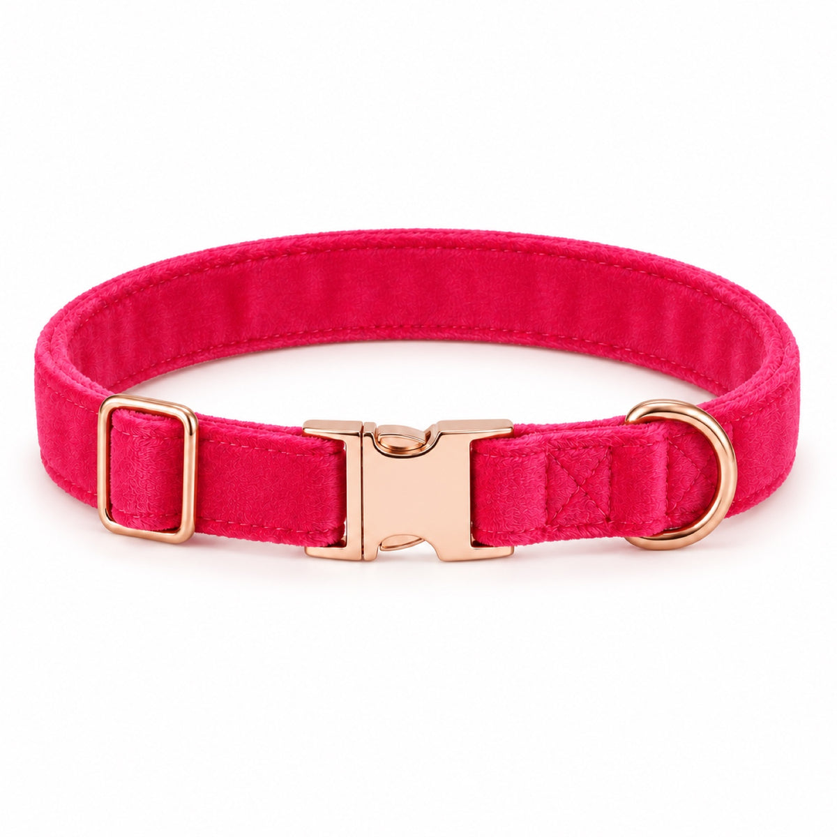 GAVPEPY Fabric Velvet-Look Dog Collar, Sizes 1-5 X 24-5-35 cm, 2-0 X 30-45 cm, 2-5 X 36-55 cm, Rose Pink, for neighborhood walks, park visits and daily dog wear; an adjustable neckwear option for supervised walks and everyday outings image 10 - DPcollar15-RosePink-2-5X36-55CM-CollarOnly.jpg
