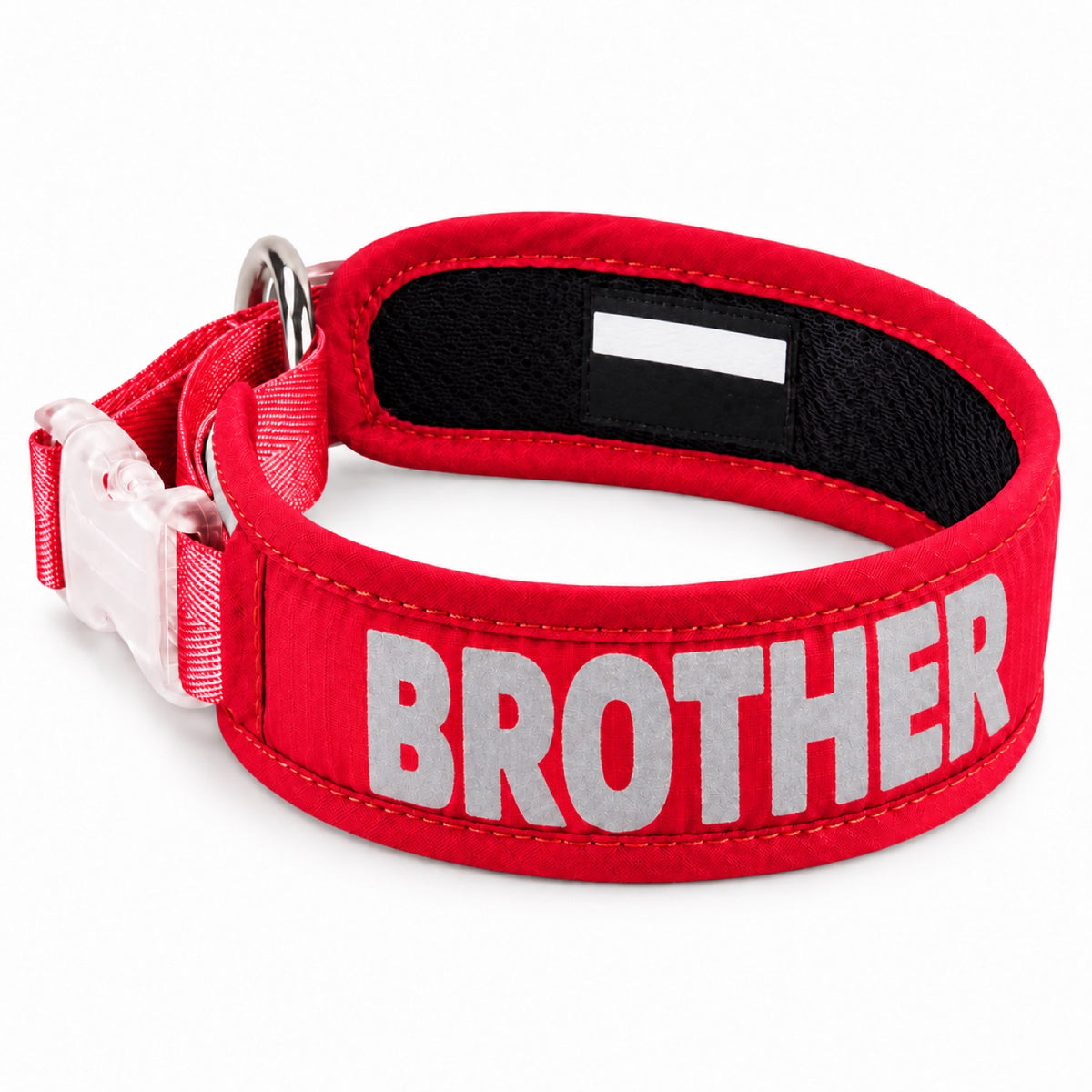GAVPEPY Nylon Padded Nylon Dog Collar, Sizes S, M, L, Red, Blue, Purple, for neighborhood walks, park visits and daily dog wear; an adjustable neckwear option for supervised walks and everyday outings image 8 - DPcollar3-Red-S-CollarOnly.jpg