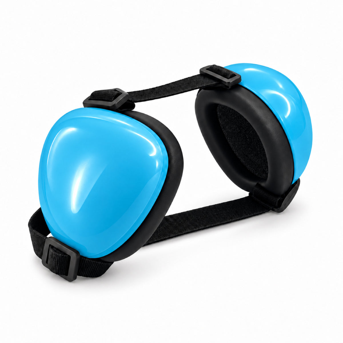 GAVPEPY ABS-Shell Adjustable Dog Ear Muffs, selected S, M and L sizes in Pink, Blue, Orange, Black, Red, Purple, White or Green, for covering canine ears during supervised noisy routines, home, travel, grooming and outdoor events image 9 - DPearmuff1-Blue-M.jpg