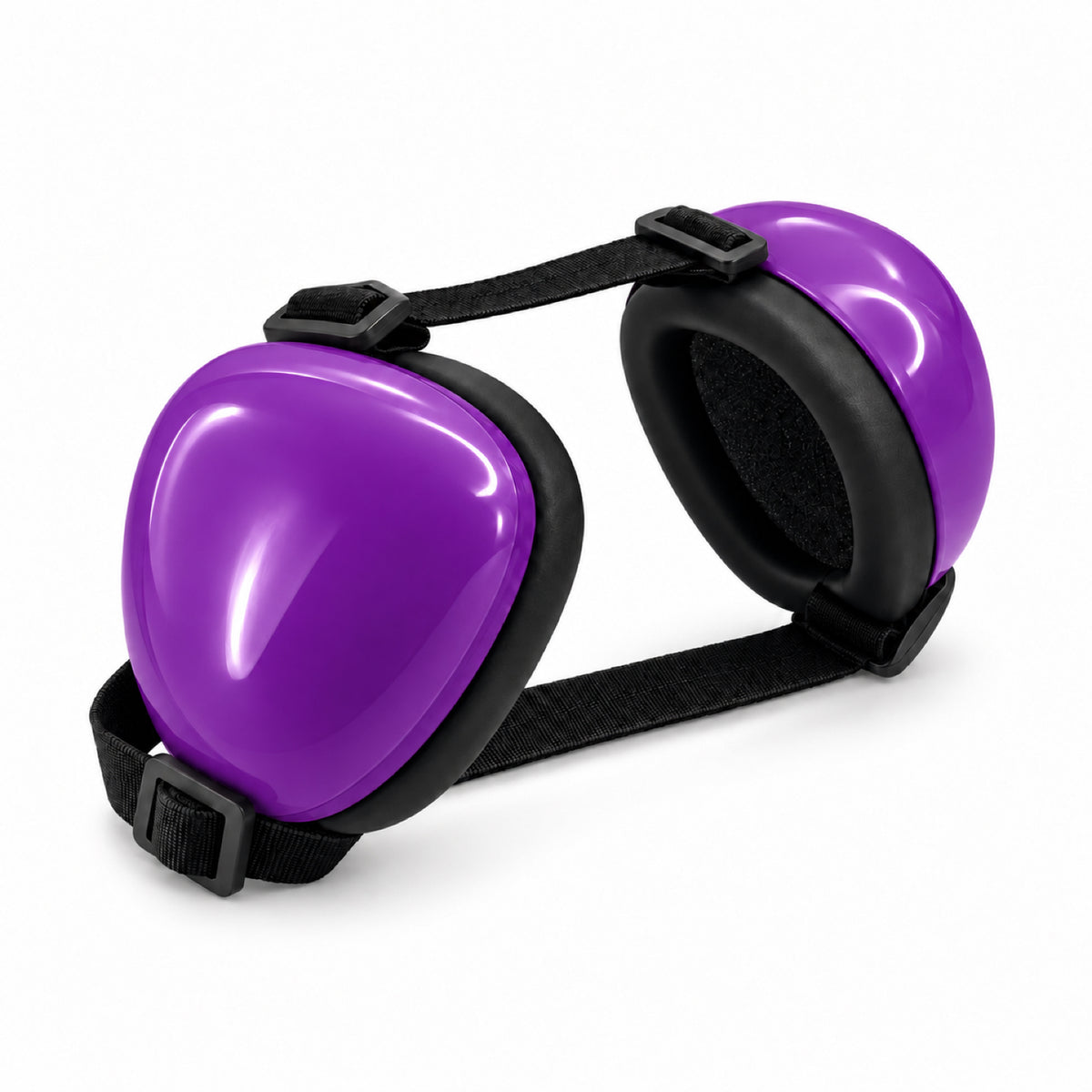 GAVPEPY ABS-Shell Adjustable Dog Ear Muffs, selected S, M and L sizes in Pink, Blue, Orange, Black, Red, Purple, White or Green, for covering canine ears during supervised noisy routines, home, travel, grooming and outdoor events image 22 - DPearmuff1-Purple-S.jpg