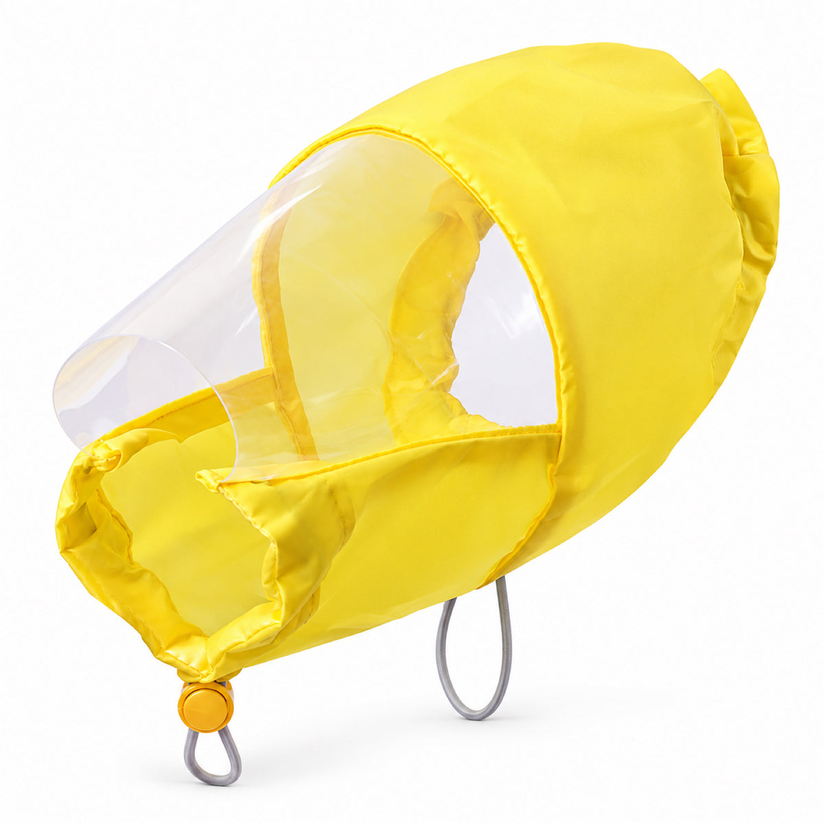 GAVPEPY Polyester and EVA Dog Bath Ear Cover Hood, Yellow in S or L, for covering the ear area during supervised splash-prone baths, home bathing, wash stations and grooming sessions, a bright hood, clear face panel and adjustable lower opening form image 8 - DPearmuff11-Yellow-S.jpg