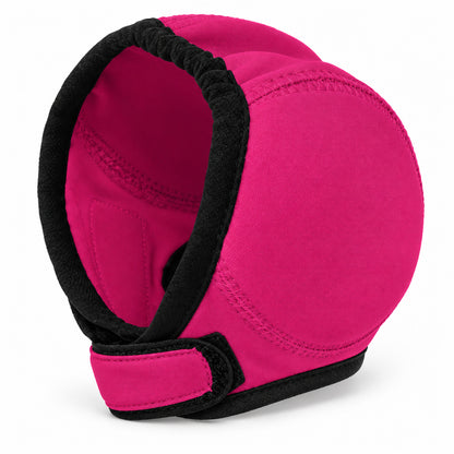 GAVPEPY Neoprene Dog Ear Cover Hood, Gray or Rose Red in S, M and L, for covering the ears during supervised baths and grooming routines, home wash stations, grooming appointments and routine pet care image 13 - DPearmuff14-RoseRed-L.jpg
