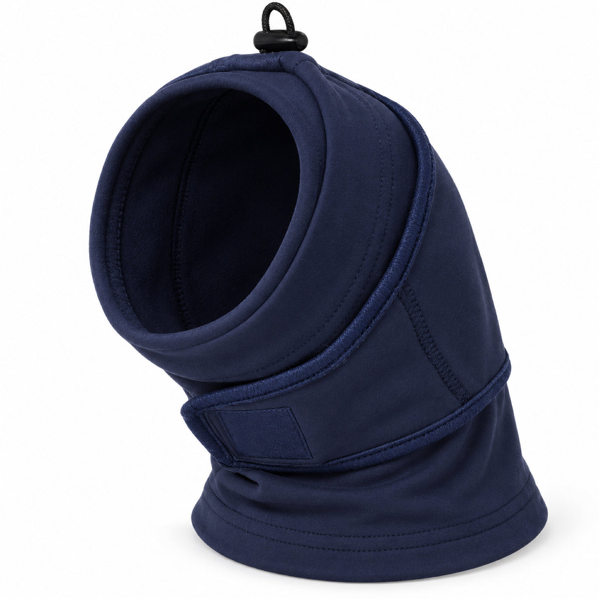 GAVPEPY Fleece-Style B-Shape Dog Head and Neck Wrap, Navy Blue or Purple in S, M, L and XL, for covering ears and neck during supervised cool-weather or noisy routines, walks, home, grooming and travel image 13 - DPearmuff17-NavyBlue-M.jpg
