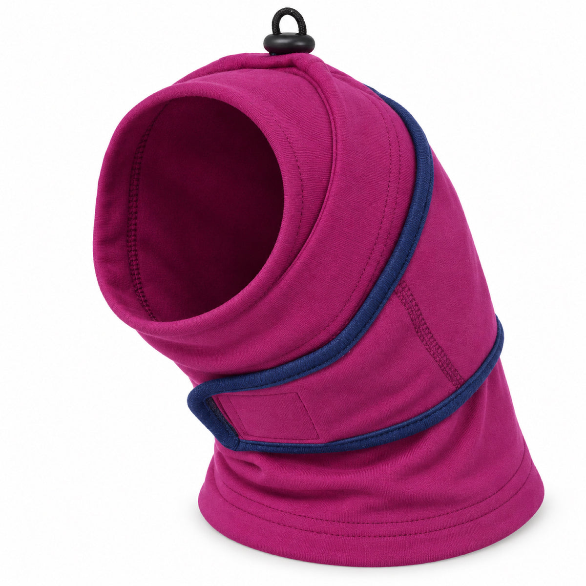GAVPEPY Fleece-Style B-Shape Dog Head and Neck Wrap, Navy Blue or Purple in S, M, L and XL, for covering ears and neck during supervised cool-weather or noisy routines, walks, home, grooming and travel image 9 - DPearmuff17-Purple-M.jpg
