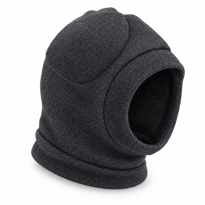 GAVPEPY Polyester Soft Dog Ear Hood, Gray or Purple in S, M, L and XL, for covering canine ears during supervised cold-weather and daily routines, walks, home, grooming and travel, a rounded soft hood, open face and extended lower edge provide the image 8 - DPearmuff22-Gray-S.jpg