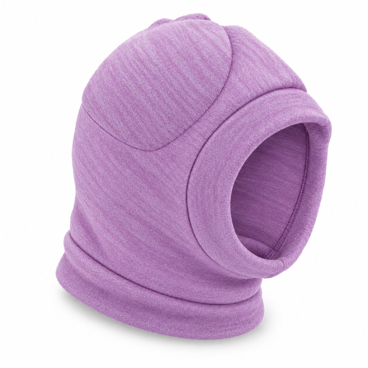 GAVPEPY Polyester Soft Dog Ear Hood, Gray or Purple in S, M, L and XL, for covering canine ears during supervised cold-weather and daily routines, walks, home, grooming and travel, a rounded soft hood, open face and extended lower edge provide the image 13 - DPearmuff22-Purple-M.jpg