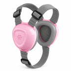 GAVPEPY ABS-Shell Dog Ear Muffs with Wraparound Straps, M or L with Black, Blue, Orange Gradient or Pink ear cups, for covering canine ears during thunderstorms, fireworks and grooming noise, home routines, outdoor events, travel and grooming visits
