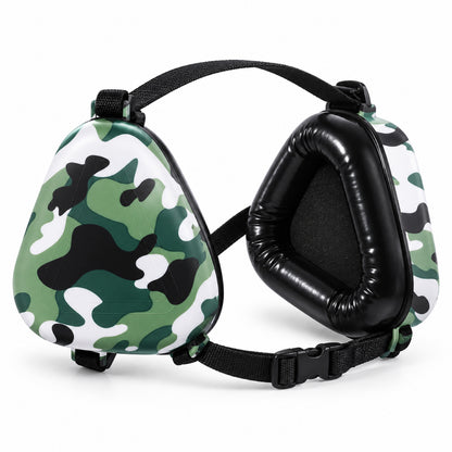 GAVPEPY ABS-Shell Triangular Dog Ear Muffs, Black or Camouflage exterior choices, for covering canine ears during loud surroundings and supervised outings, grooming appointments, outdoor events, travel and home celebrations image 9 - DPearmuff5-SKU6244592935464.jpg