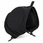 GAVPEPY Polyester Soft Dog Ear Cover Hood, Black or Blue in S, M, L and XL, for covering the ears during supervised noisy or breezy routines, home, grooming visits, travel and outdoor walks, a wraparound hood shape and top adjustment loop keep the