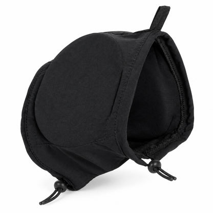 GAVPEPY Polyester Soft Dog Ear Cover Hood, Black or Blue in S, M, L and XL, for covering the ears during supervised noisy or breezy routines, home, grooming visits, travel and outdoor walks, a wraparound hood shape and top adjustment loop keep the image 8 - DPearmuff8-Black-S.jpg