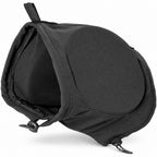 GAVPEPY Fleece-Style Dog Ear Cover Hood, Black or Navy Blue in S, M, L and XL, for covering the ears during supervised windy or noisy routines, home, grooming visits, travel and cooler outdoor outings