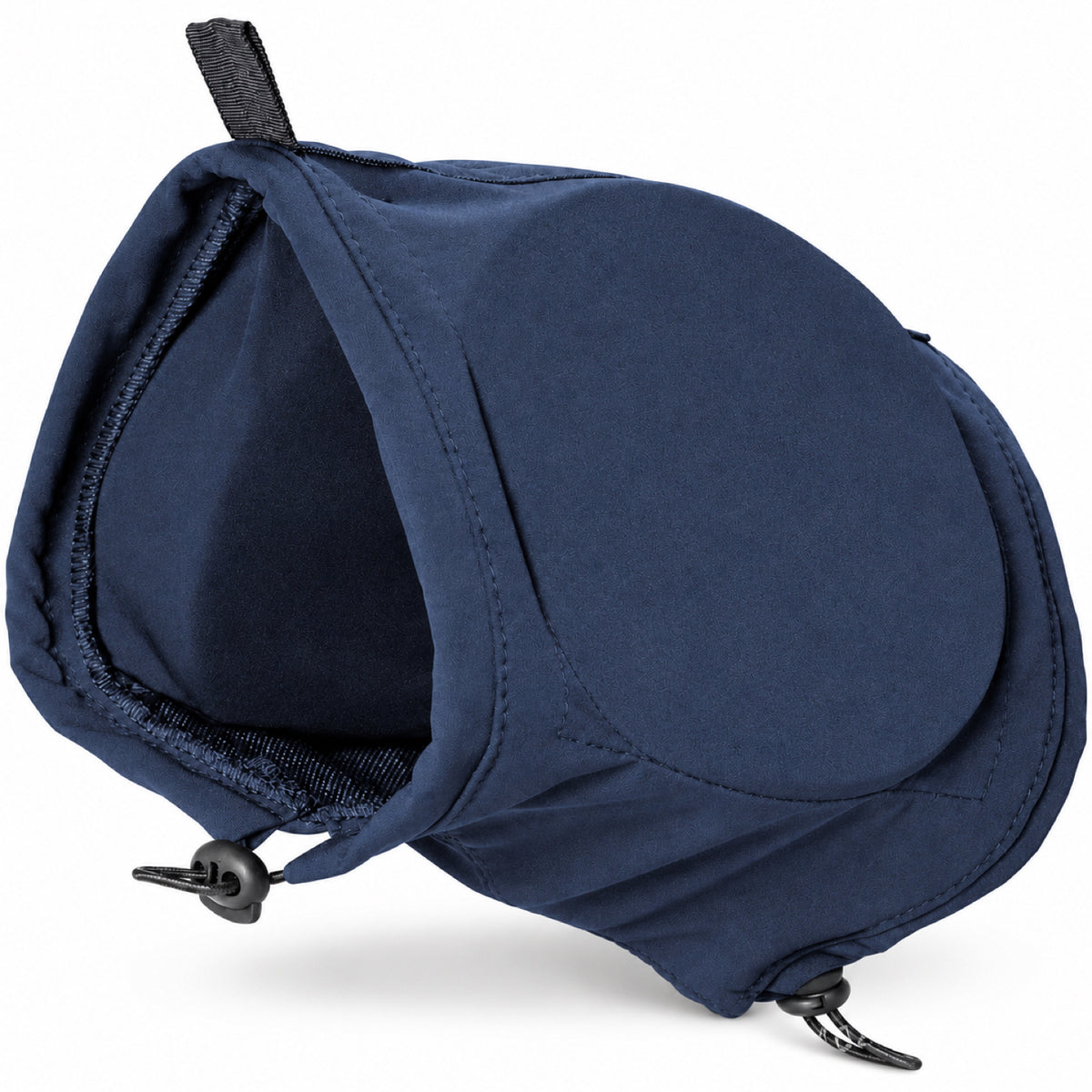 GAVPEPY Fleece-Style Dog Ear Cover Hood, Black or Navy Blue in S, M, L and XL, for covering the ears during supervised windy or noisy routines, home, grooming visits, travel and cooler outdoor outings image 15 - DPearmuff9-NavyBlue-XL.jpg