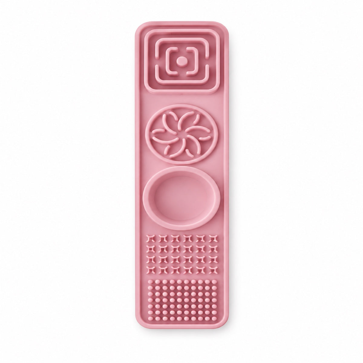 Suction Cup Silicone Pet Lick Mat & Slow Feeder, 2 Sizes, By GAVPEPY image 1 - DPlickmat1-LotusPink-30X8X2-5.jpg