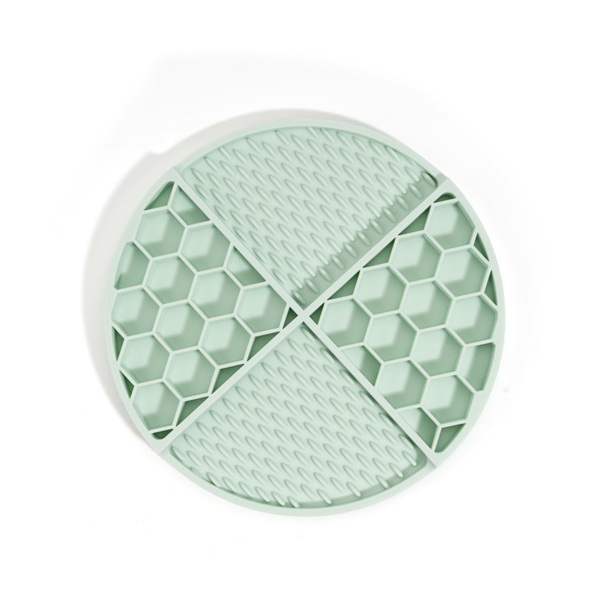 Honeycomb Silicone Pet Lick Mat, 7 Colors, By GAVPEPY image 2 - DPlickmat11-LightGreen.jpg