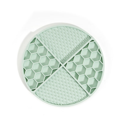 Honeycomb Silicone Pet Lick Mat, 7 Colors, By GAVPEPY image 2 - DPlickmat11-LightGreen.jpg