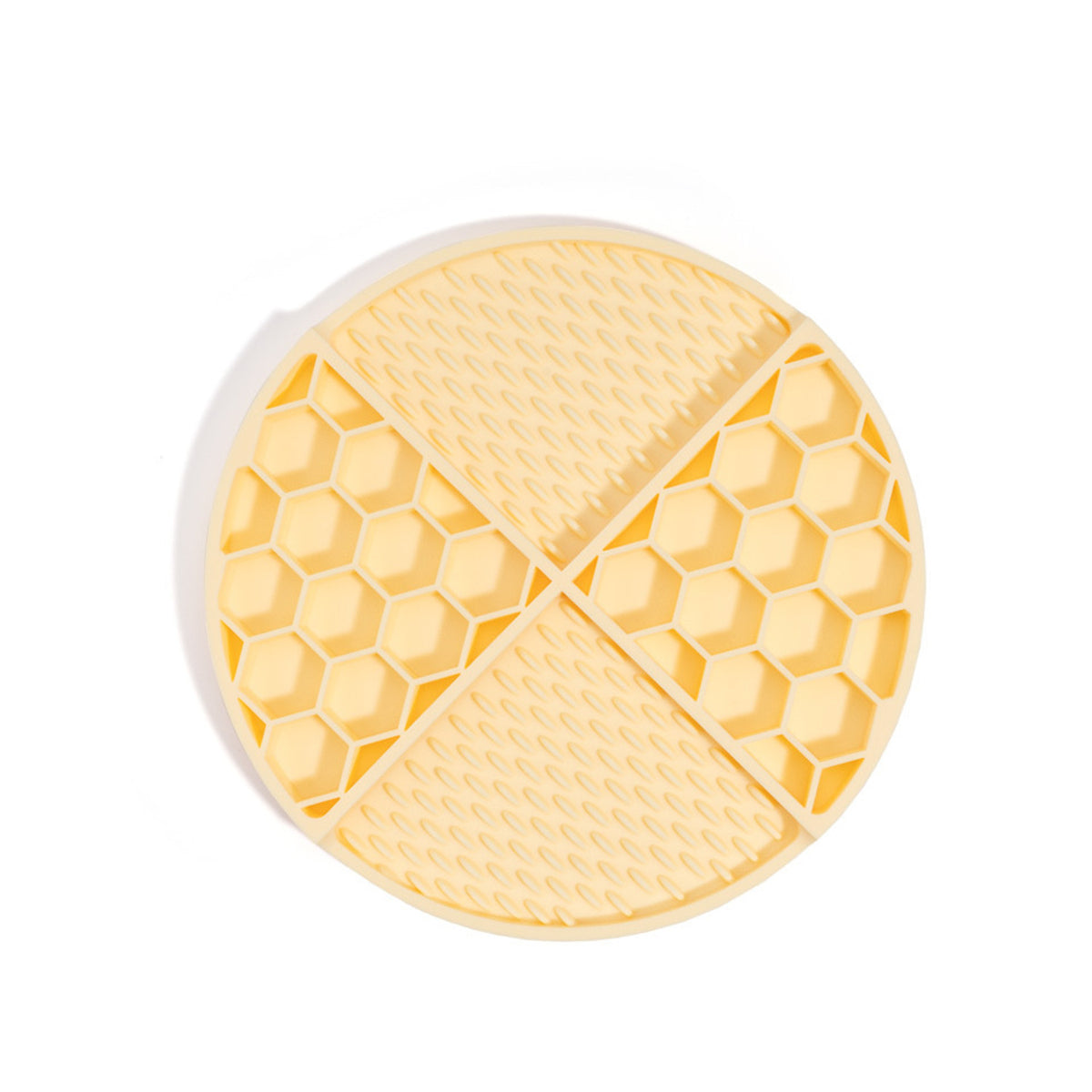 Honeycomb Silicone Pet Lick Mat, 7 Colors, By GAVPEPY image 6 - DPlickmat11-LightYellow.jpg