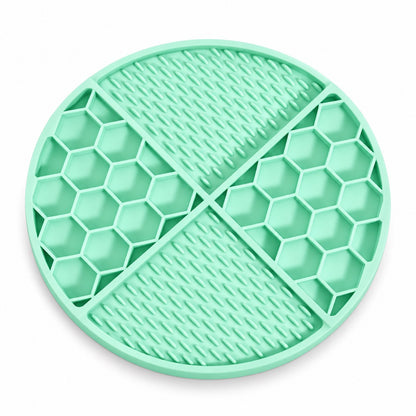 Honeycomb Silicone Pet Lick Mat, 7 Colors, By GAVPEPY image 1 - DPlickmat11-MintGreen.jpg