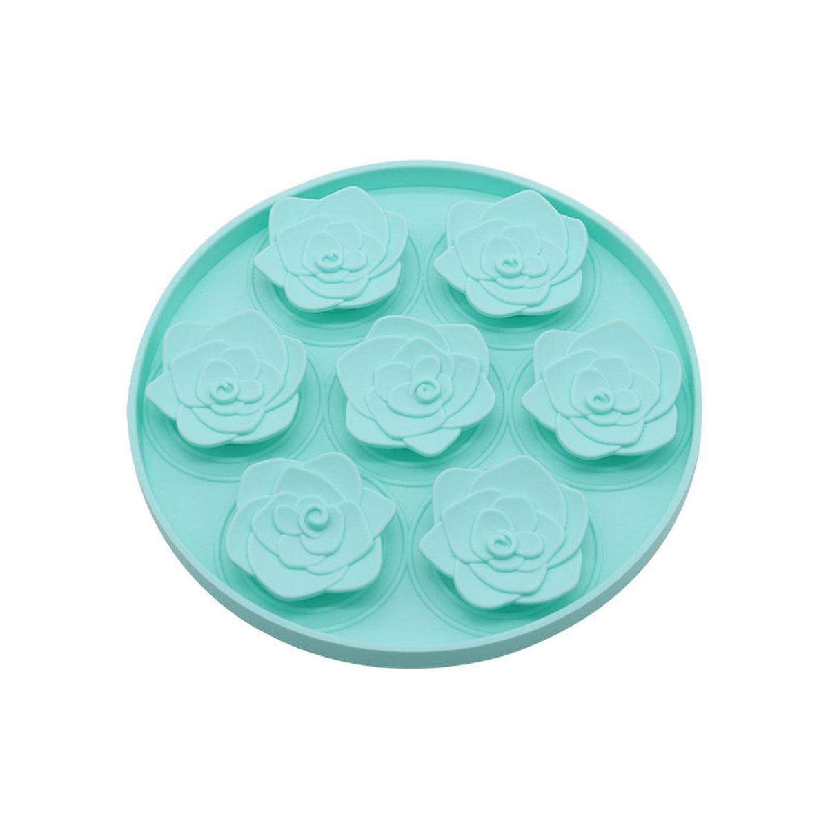 Rose Pattern Round Silicone Pet Lick Mat, 6 Colors, By GAVPEPY image 4 - DPlickmat12-Cyan.jpg