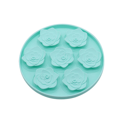 Rose Pattern Round Silicone Pet Lick Mat, 6 Colors, By GAVPEPY image 4 - DPlickmat12-Cyan.jpg
