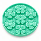 GAVPEPY Four-Leaf Clover Silicone Pet Lick Mat, 2 Shapes for Treat Spreading, Slow Licking and Supervised Enrichment, 7 Color Options, for Home Feeding Areas, Grooming Routines and Quiet-Time Activities, Slow-Feeding Layout Encourages a Measured Pace