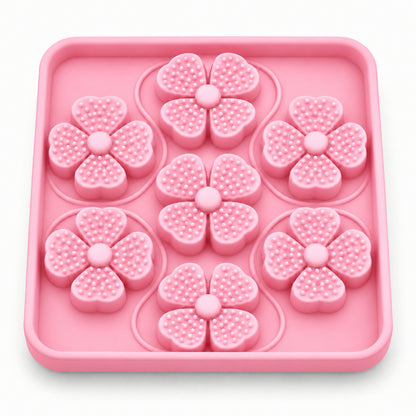 Four-Leaf Clover Silicone Pet Lick Mat, 2 Shapes, By GAVPEPY image 13 - DPlickmat13-Pink-V2.jpg