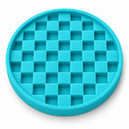 GAVPEPY Checkerboard Round Silicone Pet Lick Mat for Treat Spreading, Slow Licking and Supervised Enrichment, 7 Color Options, for Home Feeding Areas, Grooming Routines and Quiet-Time Activities, Slow-Feeding Layout Encourages a Measured Pace
