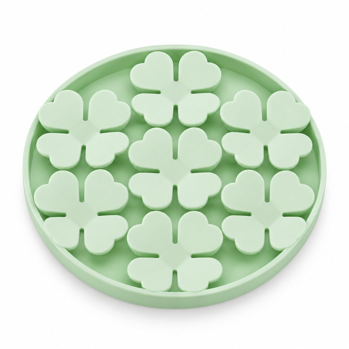 Petal Round Silicone Pet Lick Mat, 7 Colors, By GAVPEPY image 2 - DPlickmat16-LightGreen.jpg