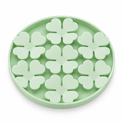 Petal Round Silicone Pet Lick Mat, 7 Colors, By GAVPEPY image 2 - DPlickmat16-LightGreen.jpg