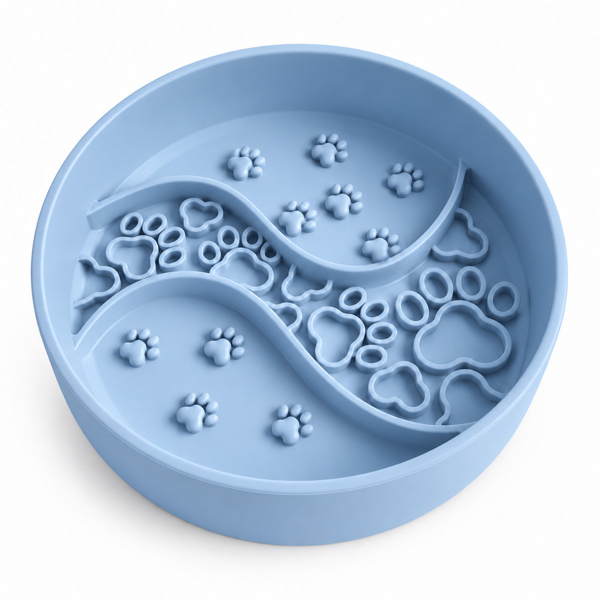 Paw Print Silicone Pet Lick Bowl, 5 Colors, By GAVPEPY image 4 - DPlickmat17-MoonBlue-18X18X4-5CM.jpg