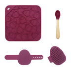 GAVPEPY Food-Grade Silicone 3-Piece Pet Lick Mat Bath Set for Treat Spreading, Slow Licking and Supervised Enrichment, 6 Color Options, for Home Feeding Areas, Grooming Routines and Quiet-Time Activities, Soft Surface Supports Comfortable Contact