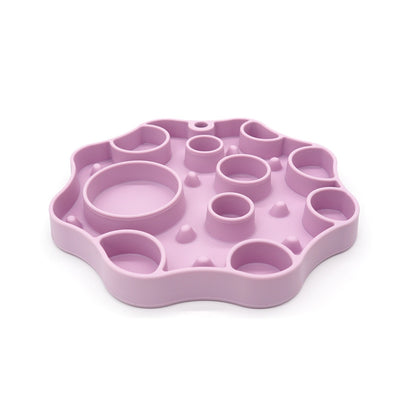 2-in-1 Silicone Pet Lick Mat & Double Bowl, 6 Colors, By GAVPEPY image 5 - DPlickmat2-LightPurple.jpg
