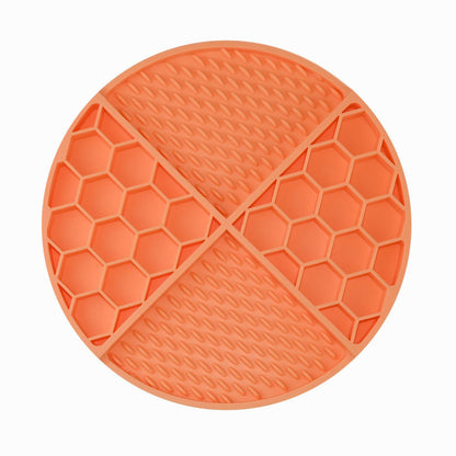Honeycomb Silicone Pet Lick Mat, 14 Options, By GAVPEPY image 12 - DPlickmat21-Papaya.jpg