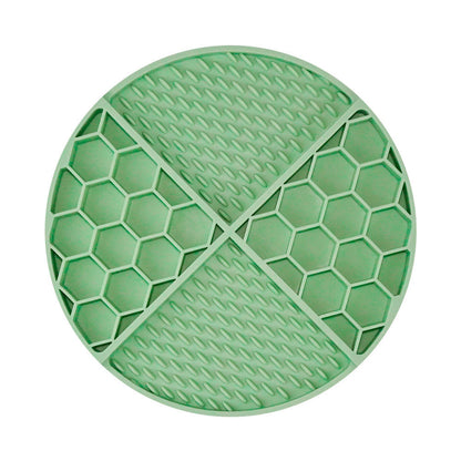 Honeycomb Silicone Pet Lick Mat, 14 Options, By GAVPEPY image 8 - DPlickmat21-ParrotGreen.jpg