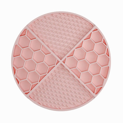 Honeycomb Silicone Pet Lick Mat, 14 Options, By GAVPEPY image 9 - DPlickmat21-PeachPink.jpg