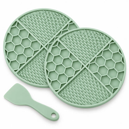 Honeycomb Silicone Pet Lick Mat, 14 Options, By GAVPEPY image 11 - DPlickmat21-Scraper.jpg