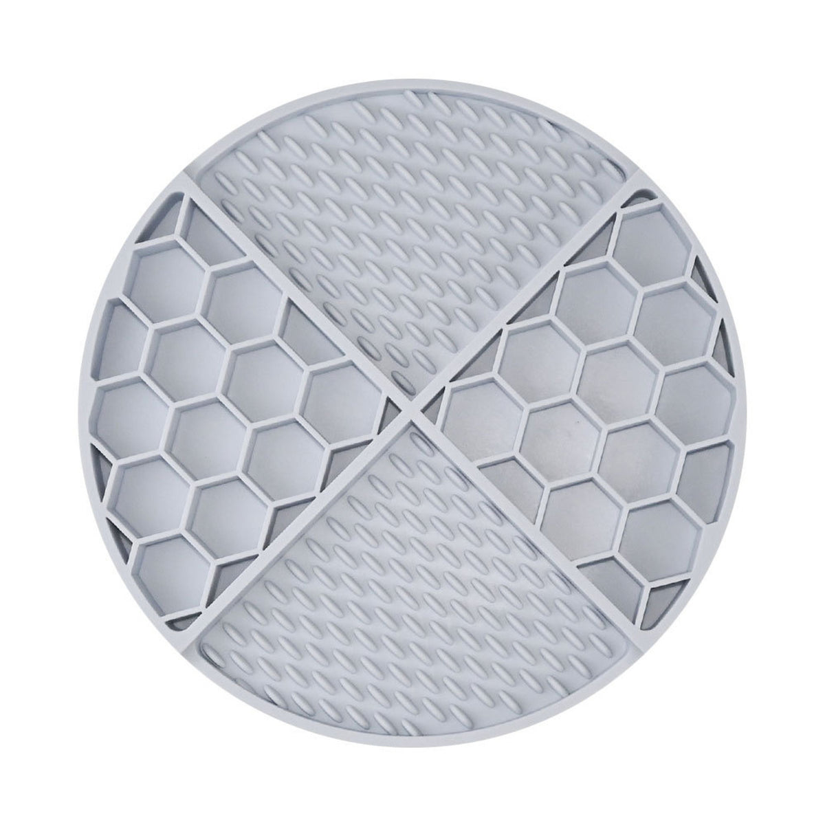 Honeycomb Silicone Pet Lick Mat, 14 Options, By GAVPEPY image 14 - DPlickmat21-SmokeGray.jpg