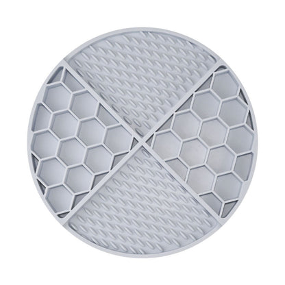 Honeycomb Silicone Pet Lick Mat, 14 Options, By GAVPEPY image 14 - DPlickmat21-SmokeGray.jpg