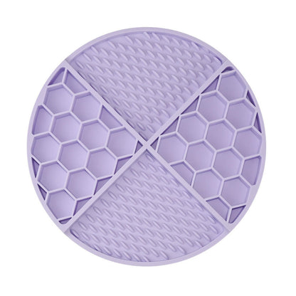 Honeycomb Silicone Pet Lick Mat, 14 Options, By GAVPEPY image 6 - DPlickmat21-TaroPurple.jpg
