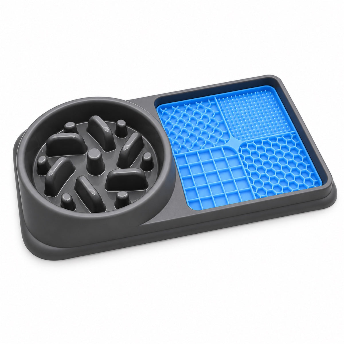 Non-Slip PP Pet Slow Feeder Bowl, 2 Colors, By GAVPEPY image 2 - DPlickmat24-Black.jpg