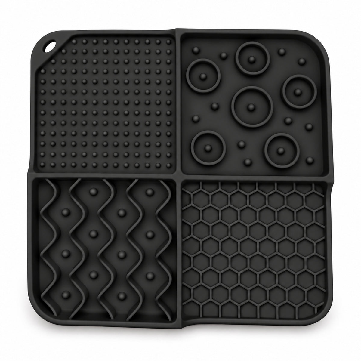 Multifunction Silicone Pet Lick Mat, 7 Colors, By GAVPEPY image 4 - DPlickmat25-Black-208X208X23.jpg