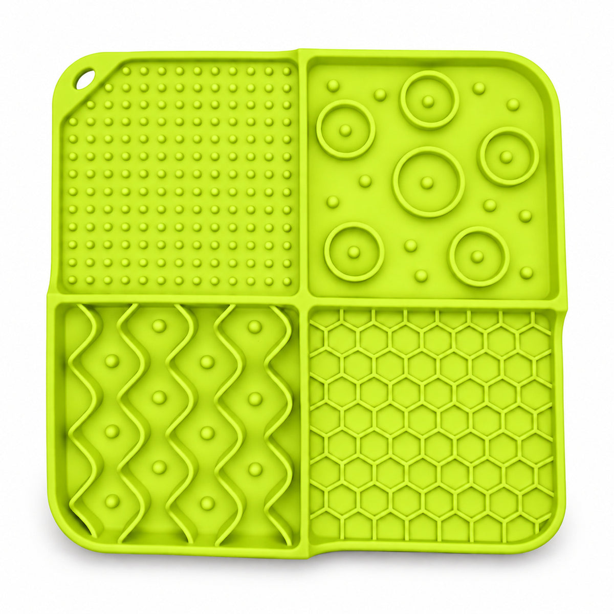 Multifunction Silicone Pet Lick Mat, 7 Colors, By GAVPEPY image 3 - DPlickmat25-YellowGreen-208X208X23.jpg