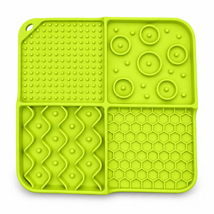 Multifunction Silicone Pet Lick Mat, 7 Colors, By GAVPEPY image 3 - DPlickmat25-YellowGreen-208X208X23.jpg